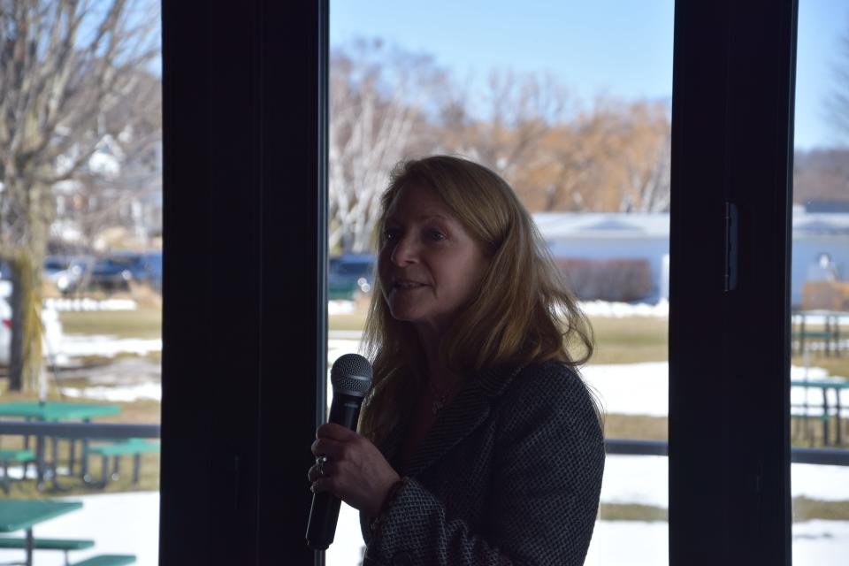 Bonnie Kulp, executive director of the Harbor Springs Chamber of Commerce, introduced each speaker and talked about the chamber's initiatives during the 2023 Harbor Springs State of the Community Address on March 9, 2023.