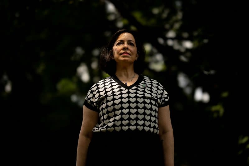 Tabitha Dell'Angelo, a member of the Central Bucks Board of School Directors, poses for a portrait in Doylestown