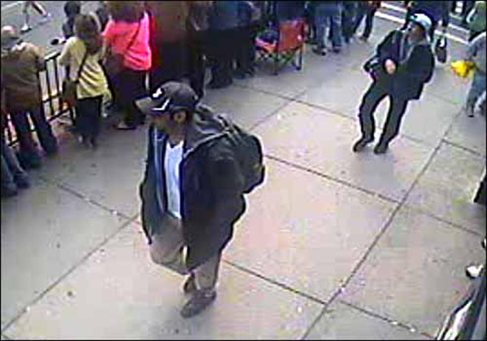 Suspects wanted for questioning in relation to the Boston Marathon bombing April 15 are revealed in this handout photo during an FBI news conference in Boston, in this April 18, 2013 file photo.The trial of accused bomber Dzhokhar Tsarnaev, a 21-year-old ethnic Chechen who is a naturalized U.S. citizen, begins this month. Tsarnaev could get the death penalty if convicted of killing three people and injuring more than 260 others by detonating a pair of homemade bombs placed amid a crowd of thousands of spectators at the race's finish line on April 15, 2013. He has pleaded not guilty to all 30 charges against him. REUTERS/FBI/Handout/Files (UNITED STATES - Tags: CRIME LAW TPX IMAGES OF THE DAY) THIS IMAGE HAS BEEN SUPPLIED BY A THIRD PARTY. IT IS DISTRIBUTED, EXACTLY AS RECEIVED BY REUTERS, AS A SERVICE TO CLIENTS. FOR EDITORIAL USE ONLY. NOT FOR SALE FOR MARKETING OR ADVERTISING CAMPAIGNS