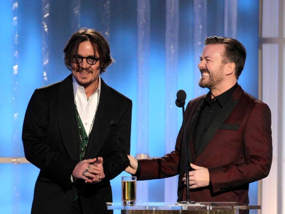 Ricky Gervais poked fun at Johnny Depp for his performance in ‘The Tourist’ (Paul Drinkwater/NBC/Getty Images)