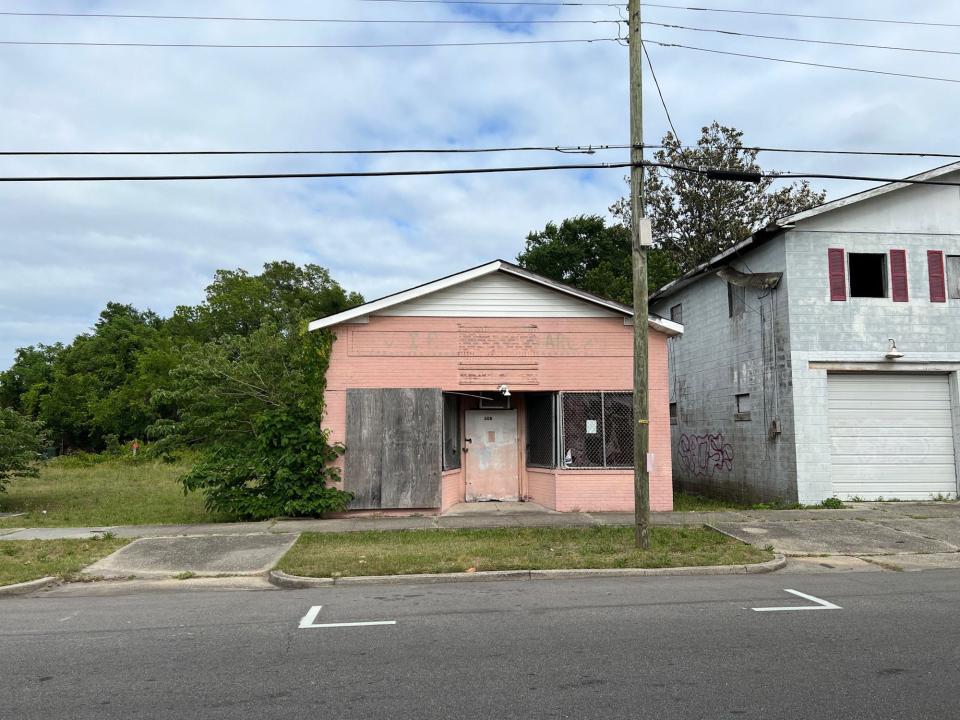 This pink, boarded-up building on McRae Street in Wilmington used to house Fisher's Grocery, a store run by the grandparents of jazz greats The Heath Brothers, all of whom spent formative years in Wilmington.