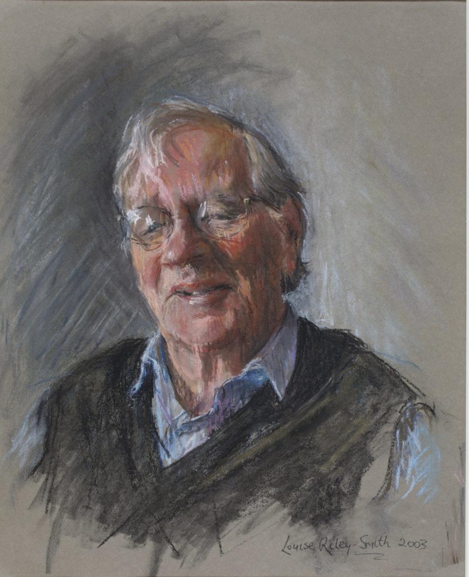 A portrait of Horace Barlow by Louise Riley-Smith - Louise Riley-Smith