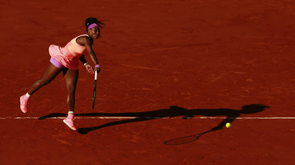 Tennis - French Open - Roland Garros, Paris, France - 4/6/15 Women's Singles - USA's Serena Williams in action during the semi final Action Images via Reuters / Jason Cairnduff Livepic