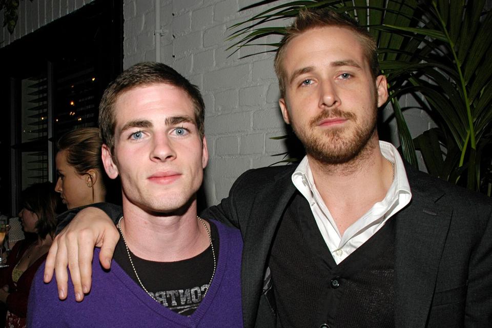 Zack Shields and Ryan Gosling attend THE CINEMA SOCIETY & HUGO BOSS after party for "FRACTURE" at Gramercy Park Hotel on April 17, 2007 in New York City.