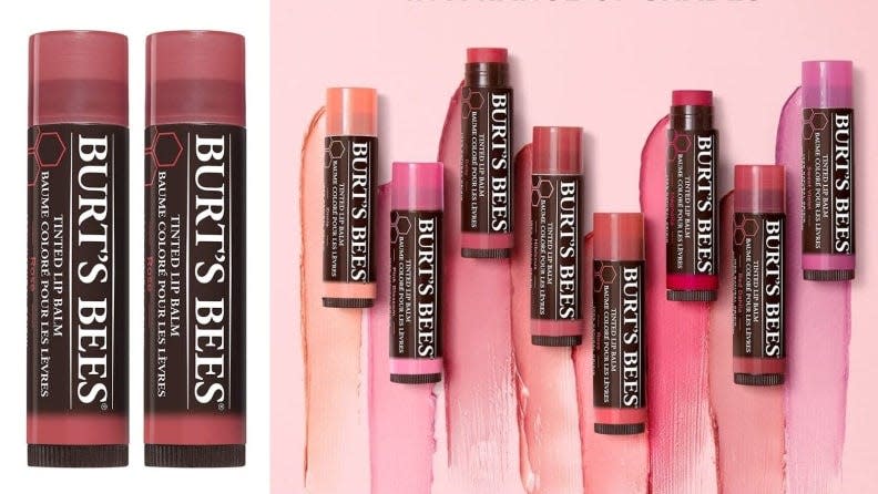 Add an instant pop of life to your face with Burt's Bees hydrating tinted lip balm.