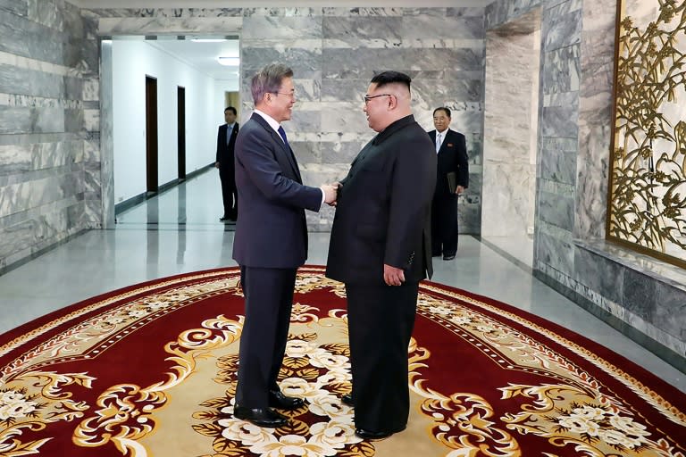 President Moon Jae-in met with North Korean leader Kim Jong Un for a second time at the border truce village of Panmunjom