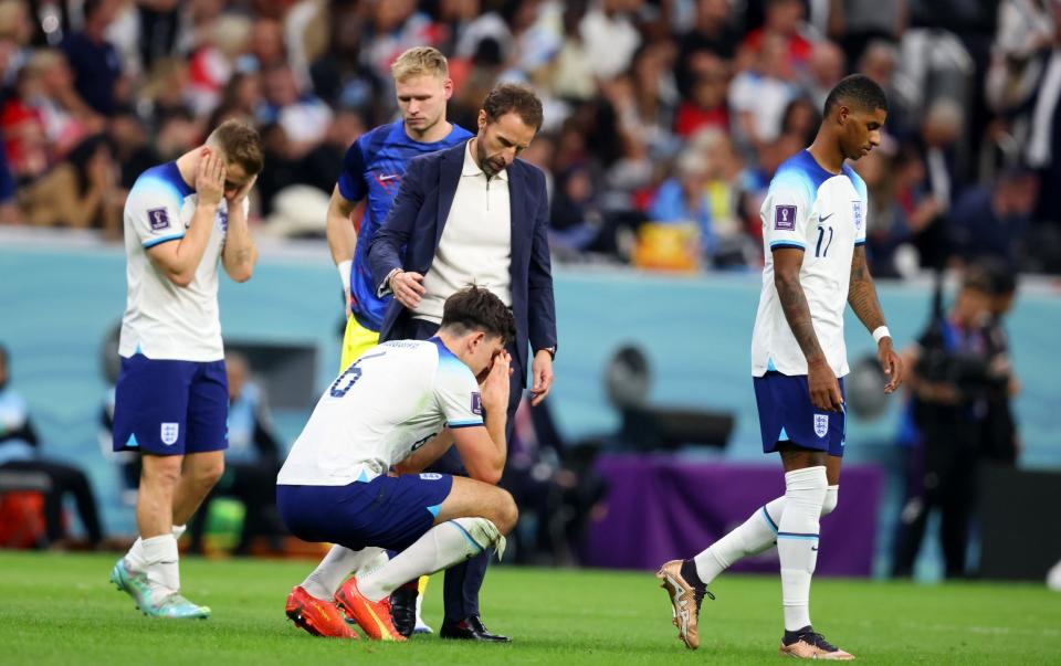 Gareth Southgate after England's World Cup defeat to France - England and Gareth Southgate's task is clear: win Euro 2024, no excuses - Getty Images/Stefan Matzke