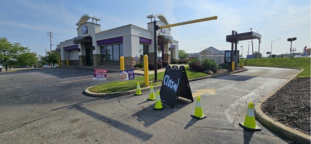 The Taco Bell at 993 Graham Road on the border of Stow and Cuyahoga Falls is pictured on Thursday. The night before, it was the scene of an apparent murder-suicide that left two dead.