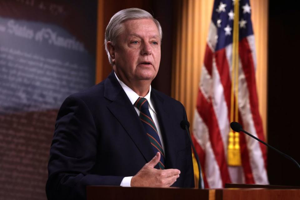 Sen. Lindsey Graham (R-SC) Holds A News Conference On Yesterday's Pro-Trump Mob Attack On The Capitol