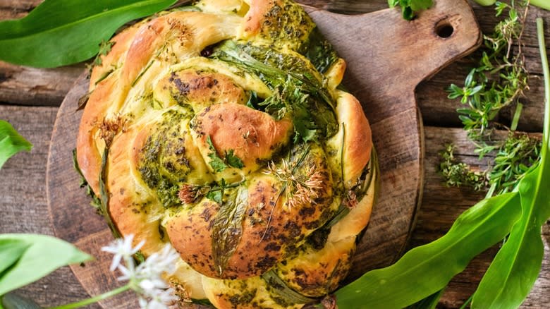 braided herb bread