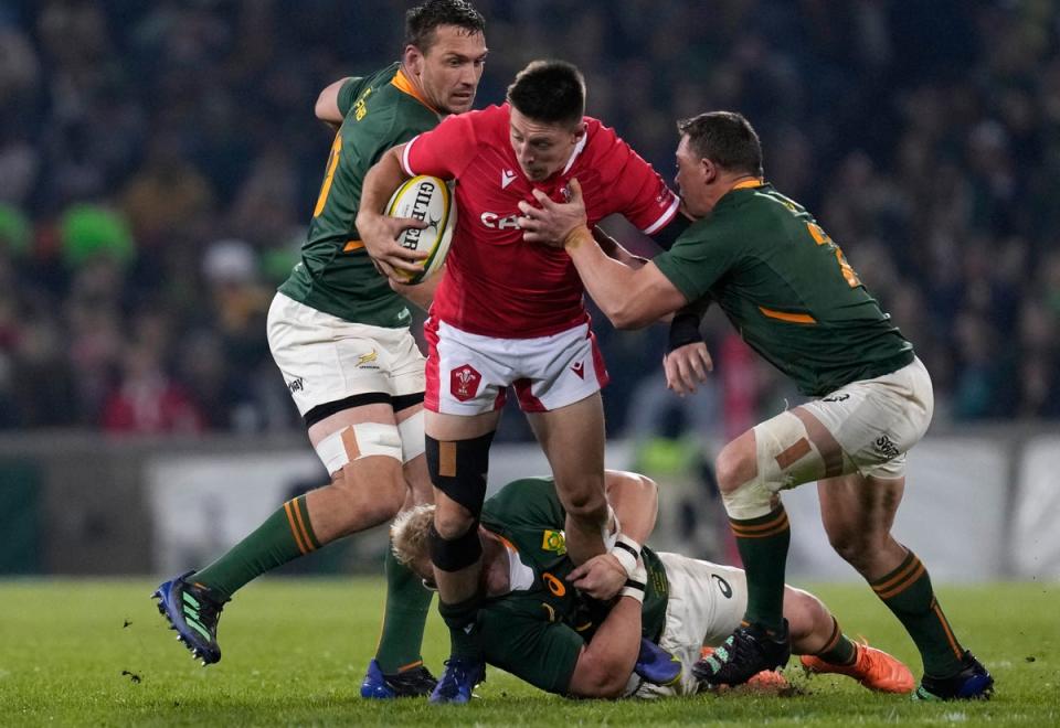 Josh Adams scored a crucial late try (Themba Hadebe/AP) (AP)