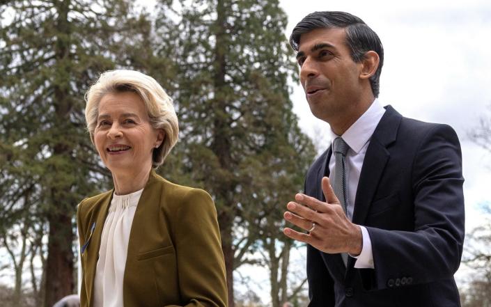 Rishi Sunak Ursula von der Leyen Windsor Framework EU UK Agreement Brexit Agreement