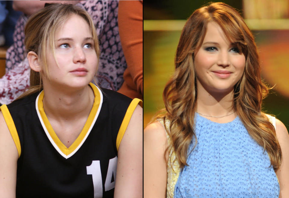 then and now the hunger games cast  Jennifer Lawrence