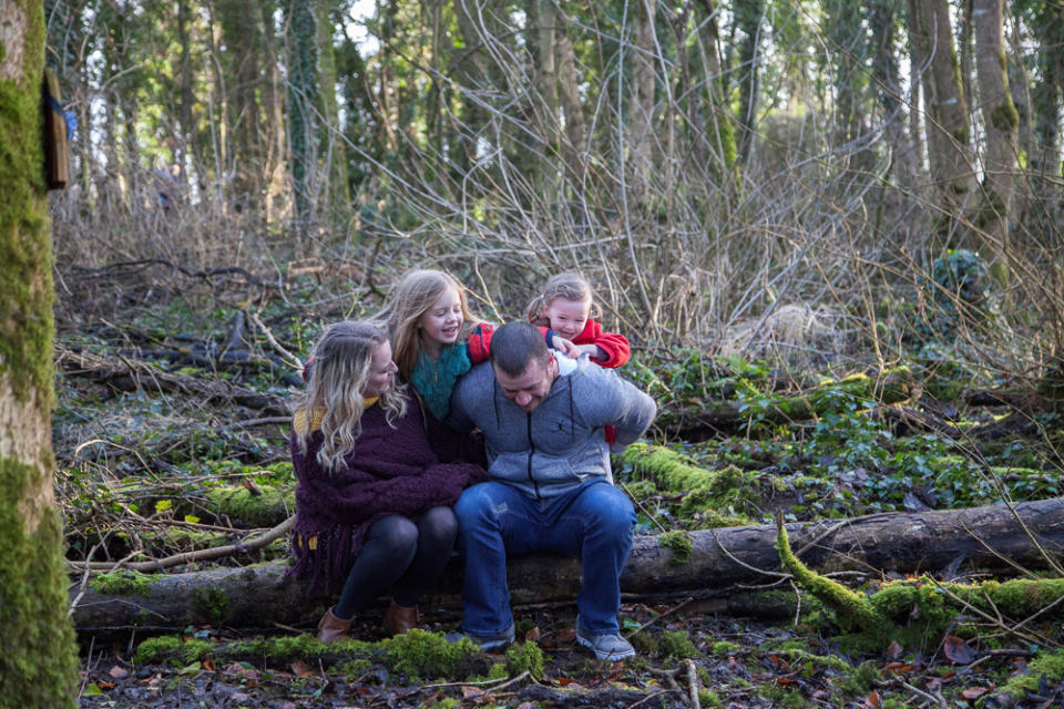 Natasha with Adam, Grace and Ellie (PA Real Life/Druimè Nolan Tender Life Photography)