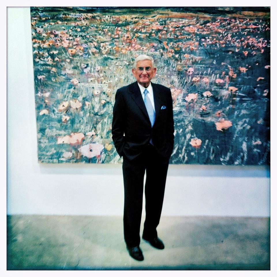 Broad in 2011 in front of an Anselm Kiefer painting at his foundation in Venice, California - Ted Soqui/Corbis via Getty Images