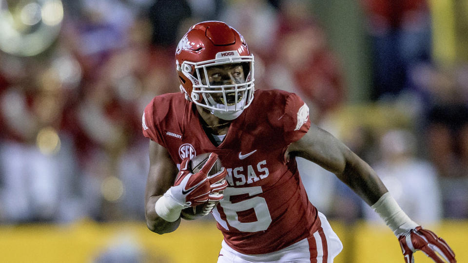 Treylon Burks has a chance to make an immediate impact in the NFL. (AP Photo/Matthew Hinton)