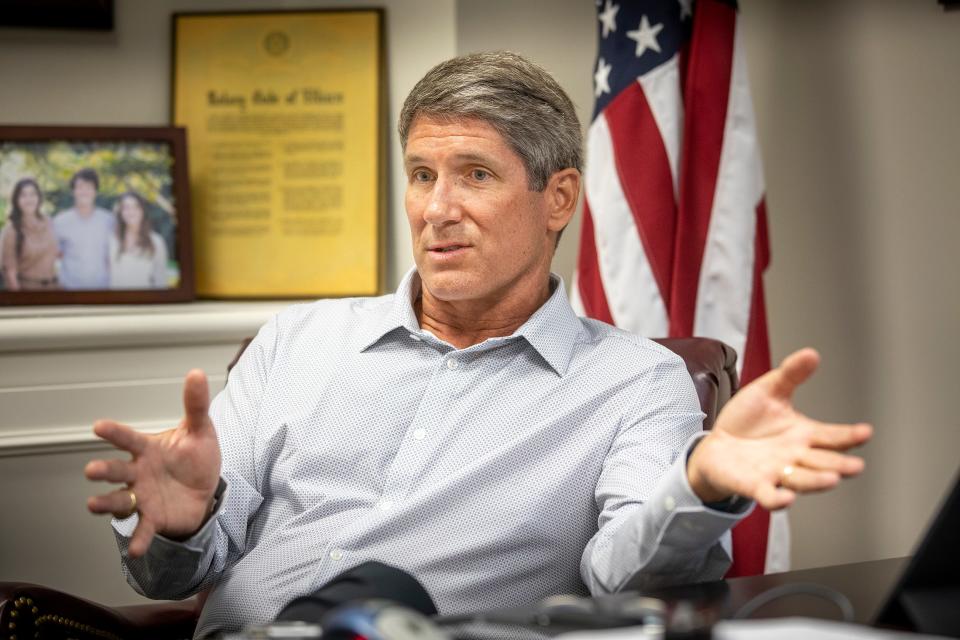 Interview with Rep. Scott Franklin at his office in Lakeland Fl. Wednesday July 7 2021.  ERNST PETERS/ THE LEDGER