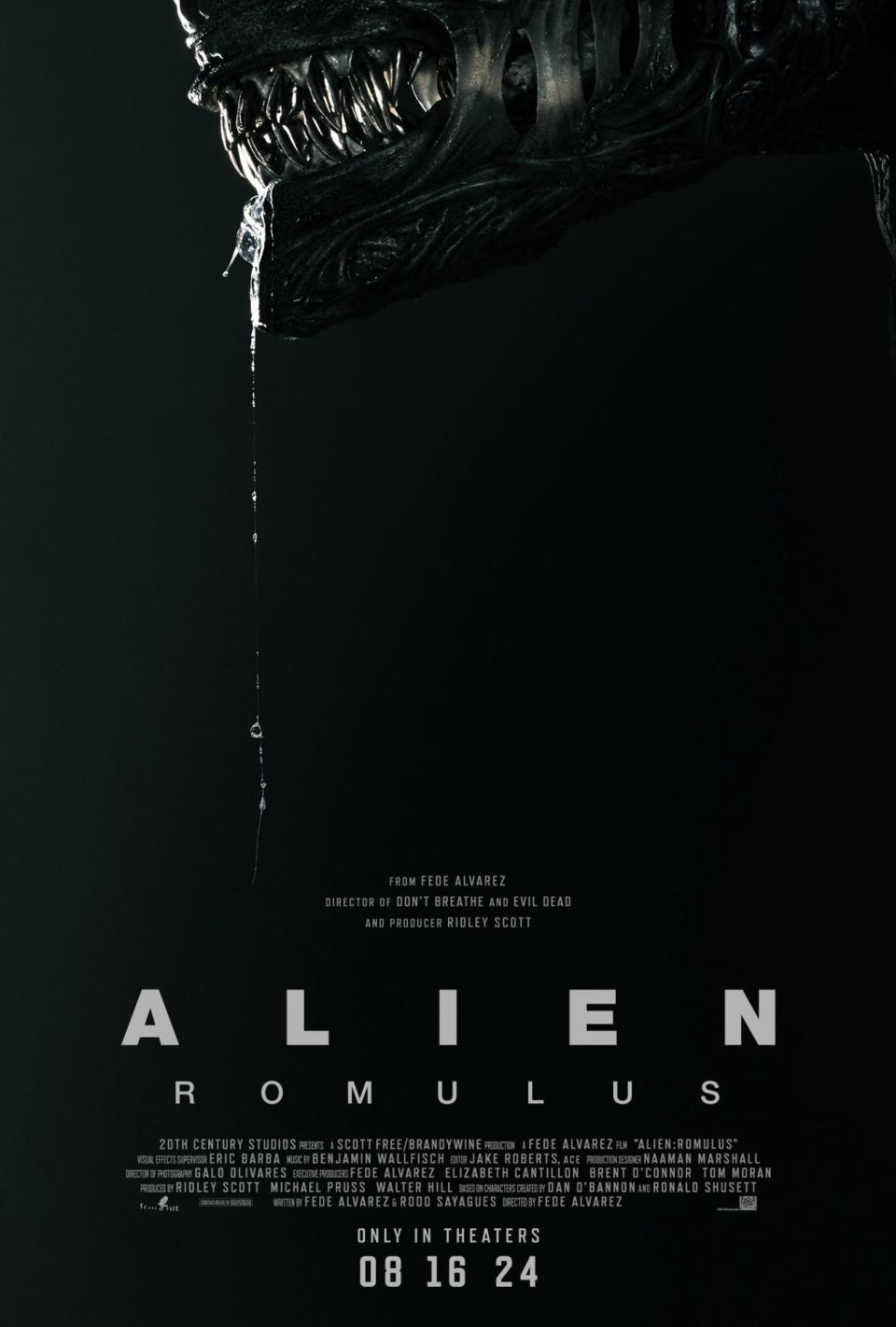 a drooling xenomorph in official poster for 