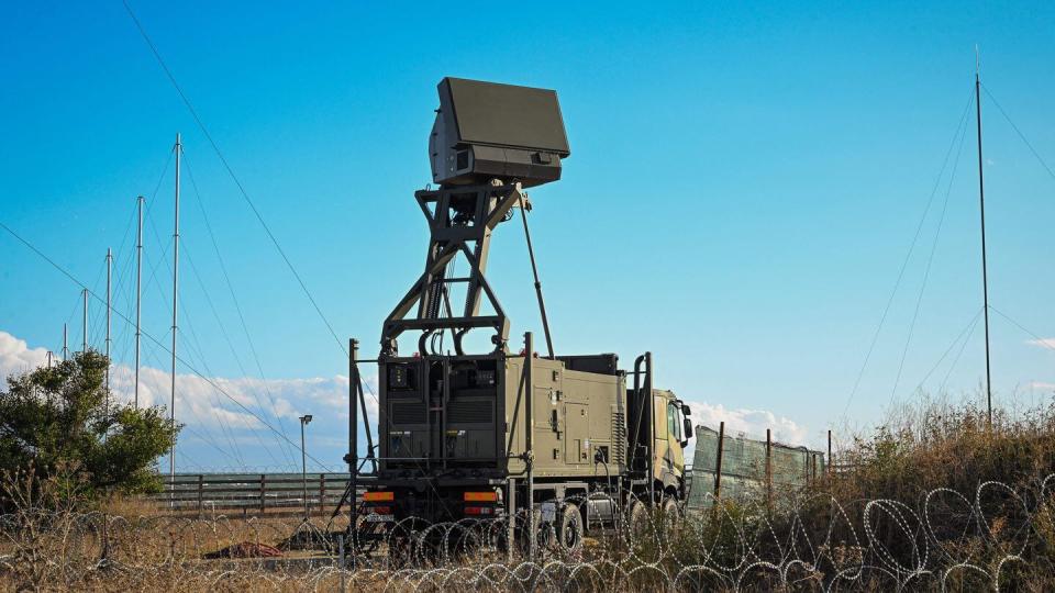 Radar systems like Thales' Ground Master 200 (GM200) , shown here deployed in Romania, are in high demand in the aftermath of Russia's Ukraine invasion. (Photo by Danial Mihailescu/AFP via Getty Images)