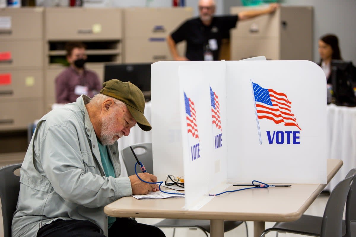 Voters cast their ballots on Friday, Sept. 23, 2022, in Minneapolis. With Election Day still more than six weeks off, the first votes of the midterm election were already being cast Friday in a smattering of states including Minnesota (ASSOCIATED PRESS)