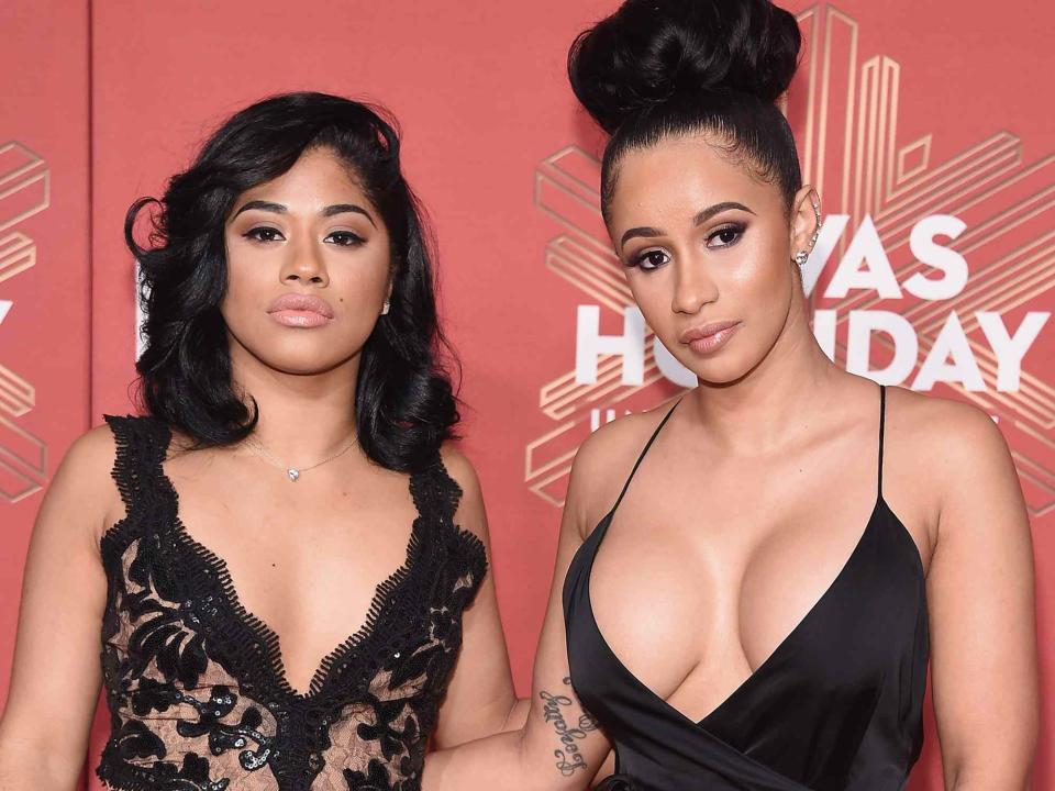 <p>Gary Gershoff/WireImage</p> Hennessy Carolina and Cardi B in 2016