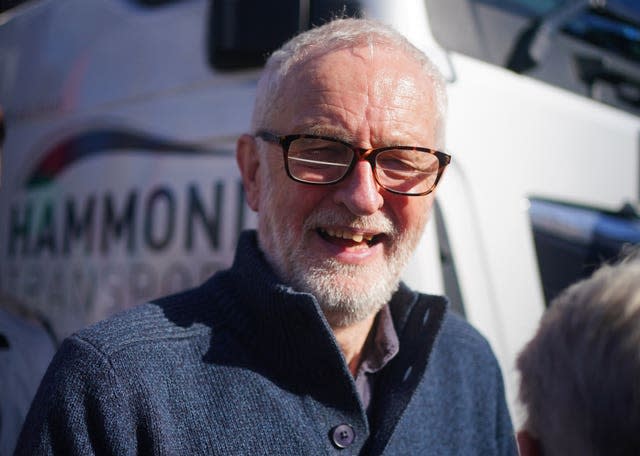 Jeremy Corbyn at pro-Palestine protest