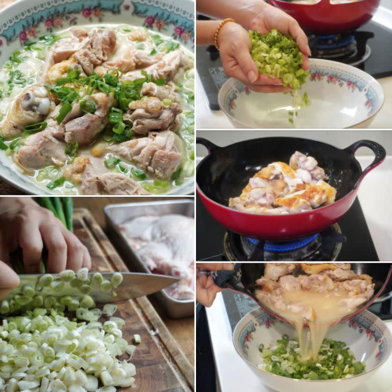 ▲女網友分享「蔥雞湯」的煮法，只需要4步驟，美味的雞湯就能上桌。（圖／臉書粉絲團《小農艷婦》授權提供）