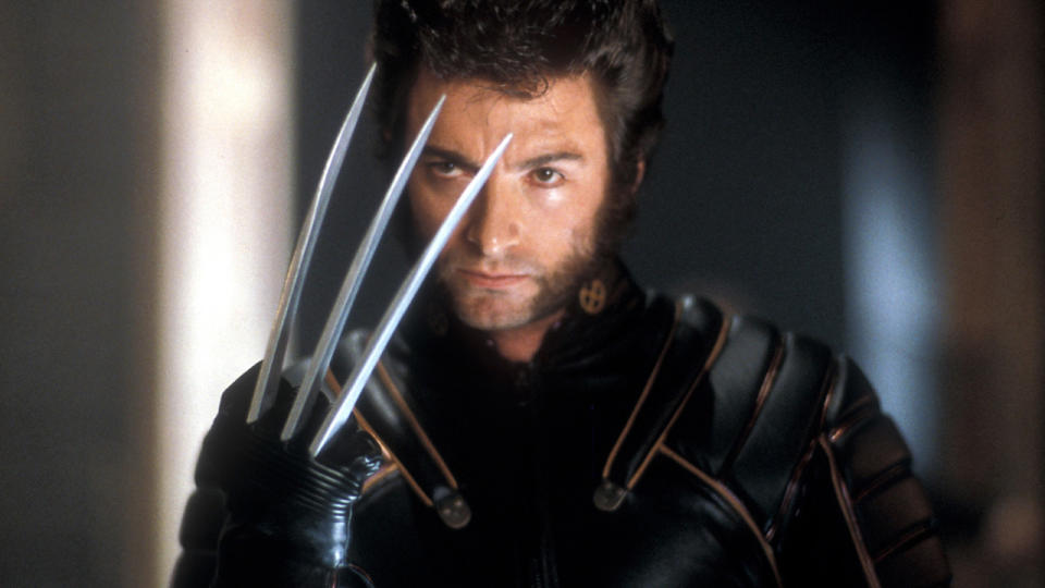 Hugh Jackman's Wolverine with adamantium claws out. 