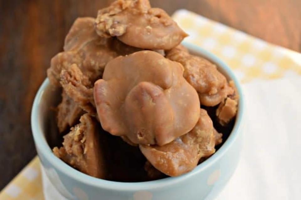 <p>Shugary Sweets</p><p>A sweet mix of brown sugar and nuts.</p><p><strong>Get the recipe: <a href="https://www.shugarysweets.com/pecan-pralines/" rel="nofollow noopener" target="_blank" data-ylk="slk:Pecan-Praline Candy;elm:context_link;itc:0;sec:content-canvas" class="link ">Pecan-Praline Candy</a></strong></p><p><strong>Related: <a href="https://parade.com/recipes/pecan-pie-recipe" rel="nofollow noopener" target="_blank" data-ylk="slk:Best Pecan Pie;elm:context_link;itc:0;sec:content-canvas" class="link ">Best Pecan Pie</a></strong></p>