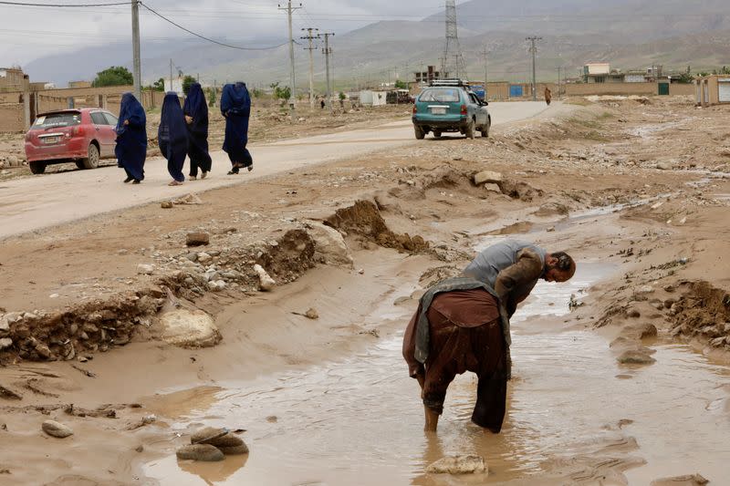 Aftermath of floods following heavy rain in the northern province of Baghlan