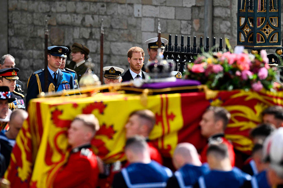 William and Harry Put on a United Front for the Queen's Funeral
