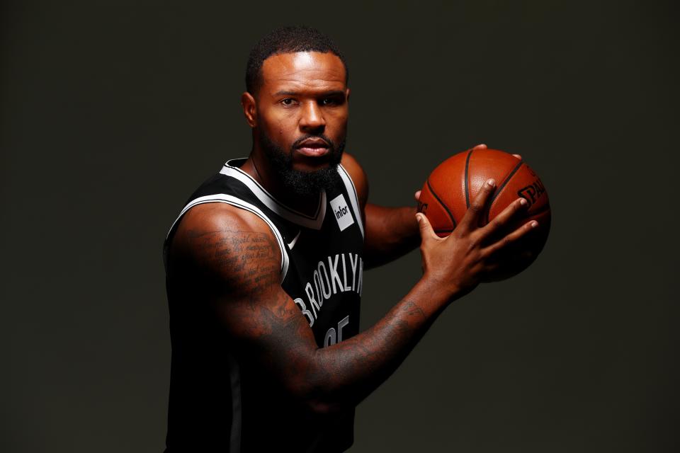 Trevor Booker is getting minutes with the Brooklyn Nets that make him an interesting fantasy add early in the season. (Photo by Al Bello/Getty Images)