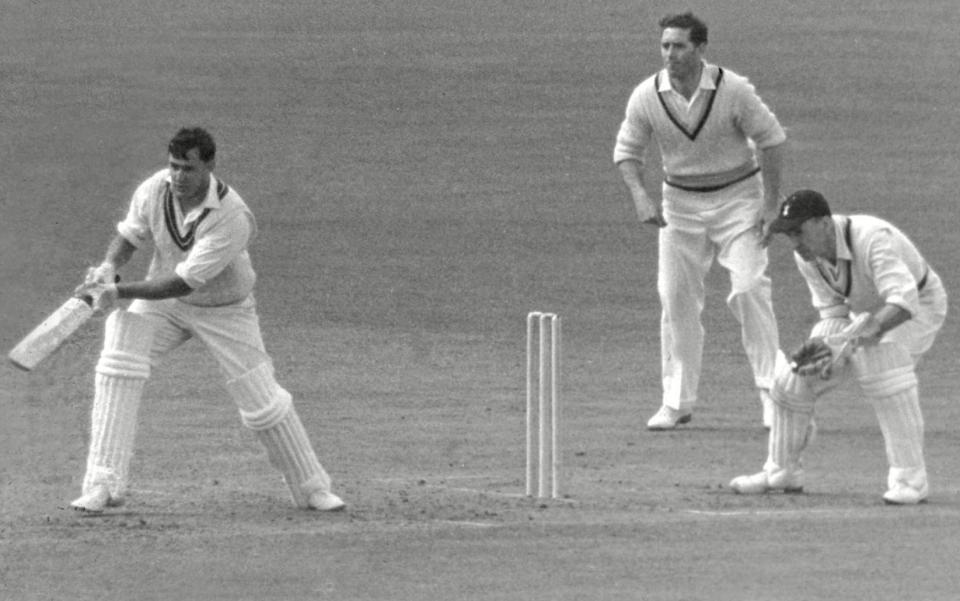 Raman Subba Row at bat for Northamptonshire in 1959