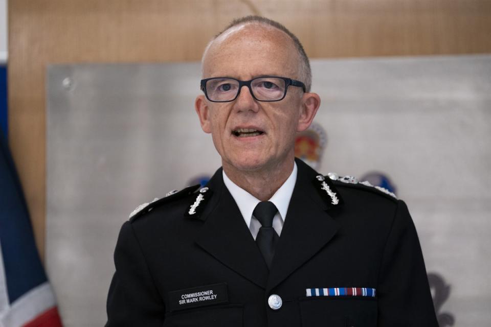 Sir Mark Rowley took over as Metropolitan Police Commissioner a week ago (Kirsty O’Connor/PA) (PA Wire)