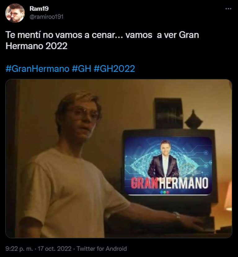 Meme sobre la primera emisión de Gran Hermano (Telefe)