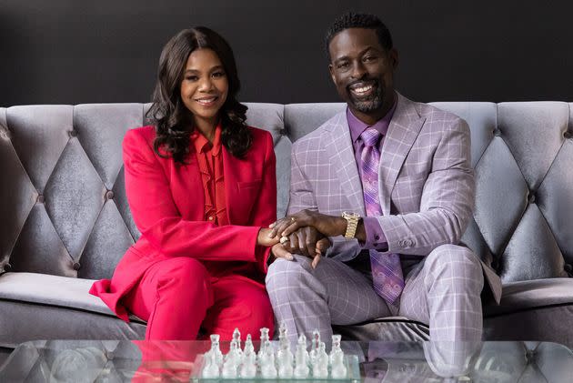 Trinitie (Regina Hall) and Lee-Curtis (Sterling K. Brown) in 