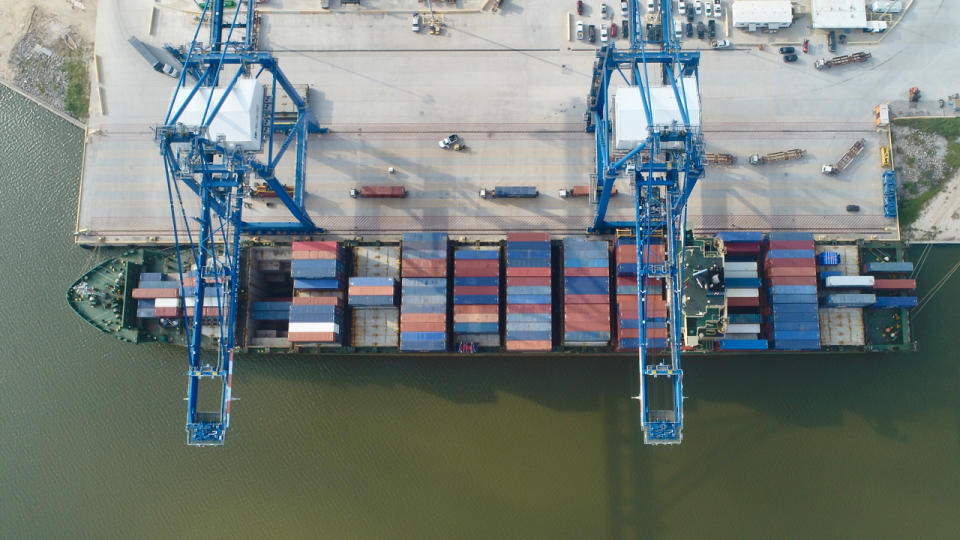 Port Freeport in South Texas aims to attract larger deeper-draft vessels with its expanded container terminal and the deepening of its harbor channel. (Photo: Jim Allen/FreightWaves)