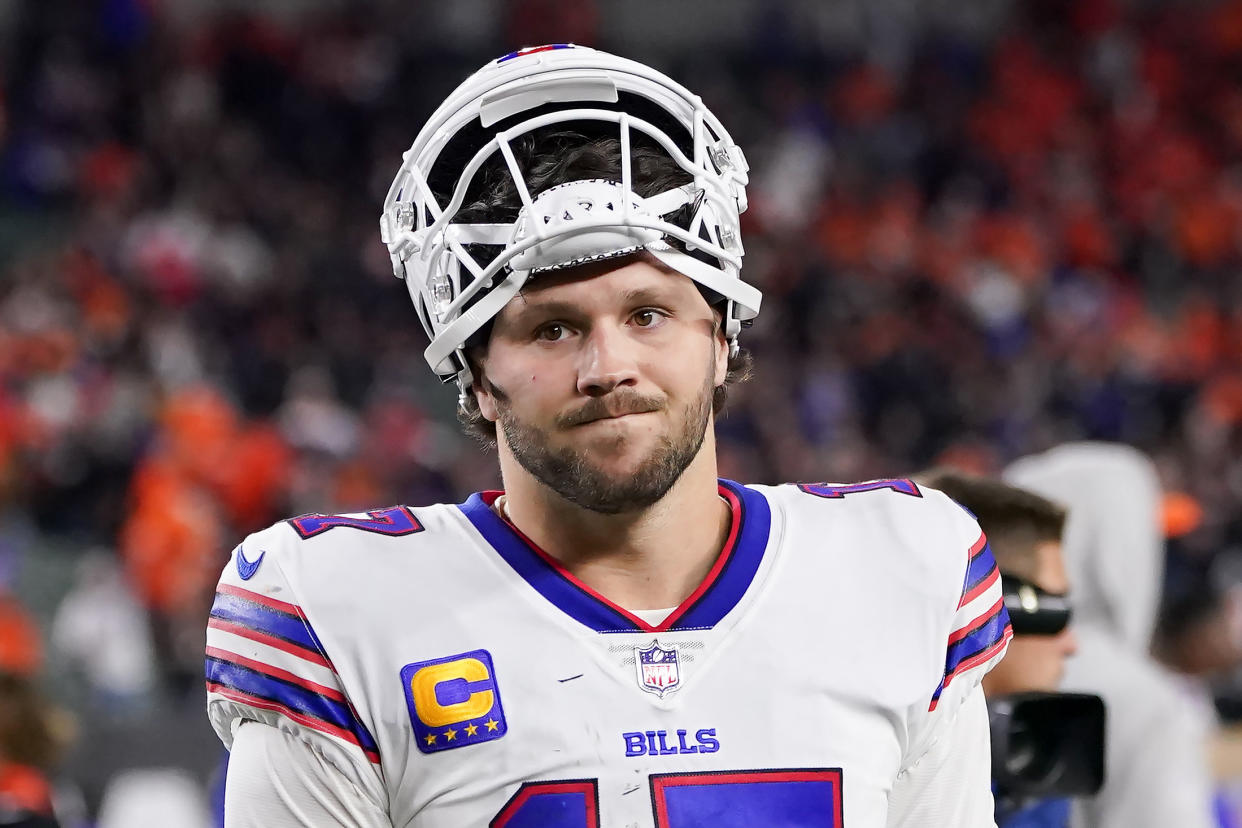 Josh Allen knows that Ken Dorsey's not responsible for his league-worst 11 interceptions. (Dylan Buell/Getty Images)