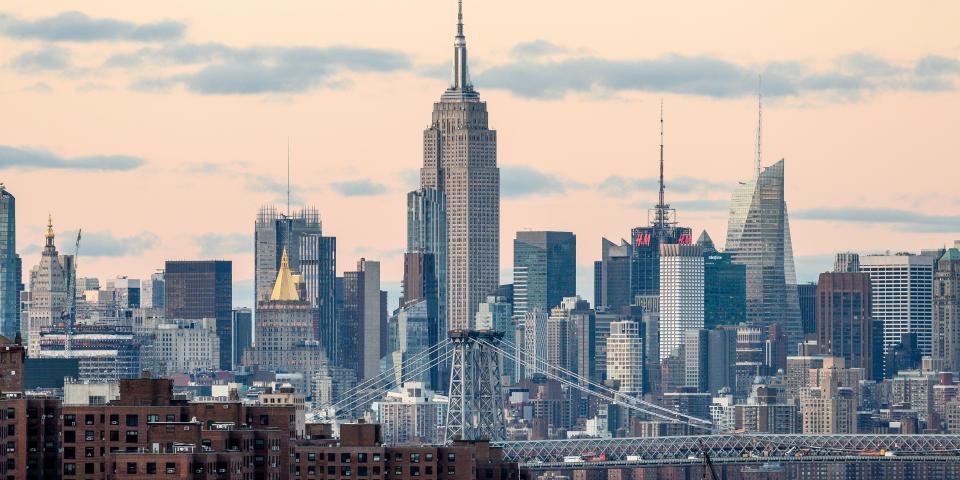 A photo of the New York City Skyline.