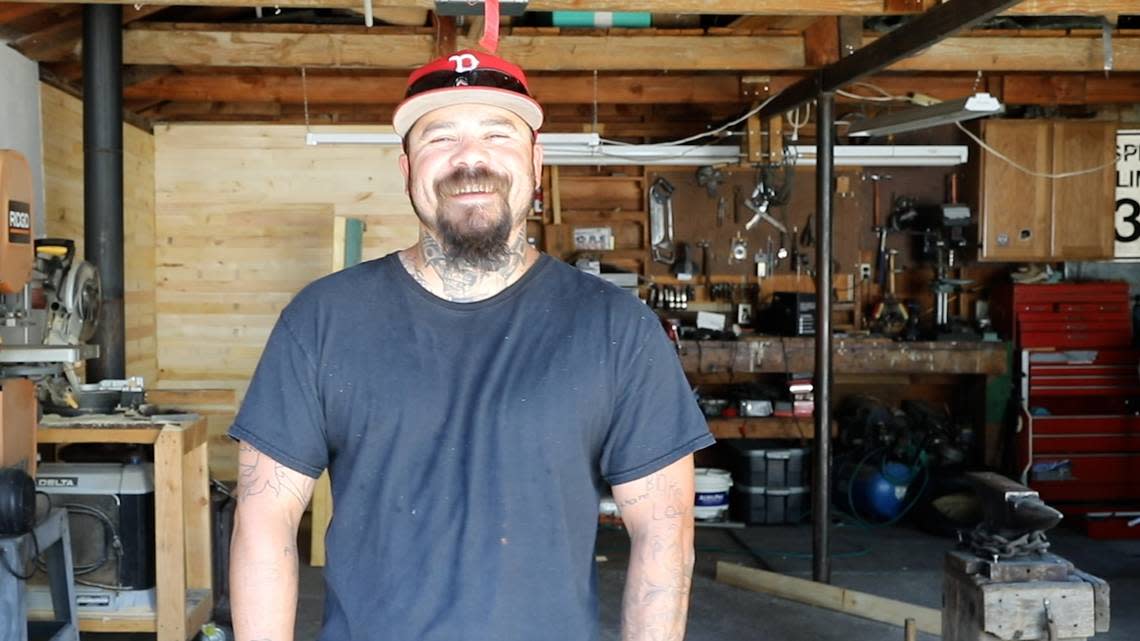 Emilio Carbajal started metalworking about five years ago. Since then, he has started a small business selling his knives online.