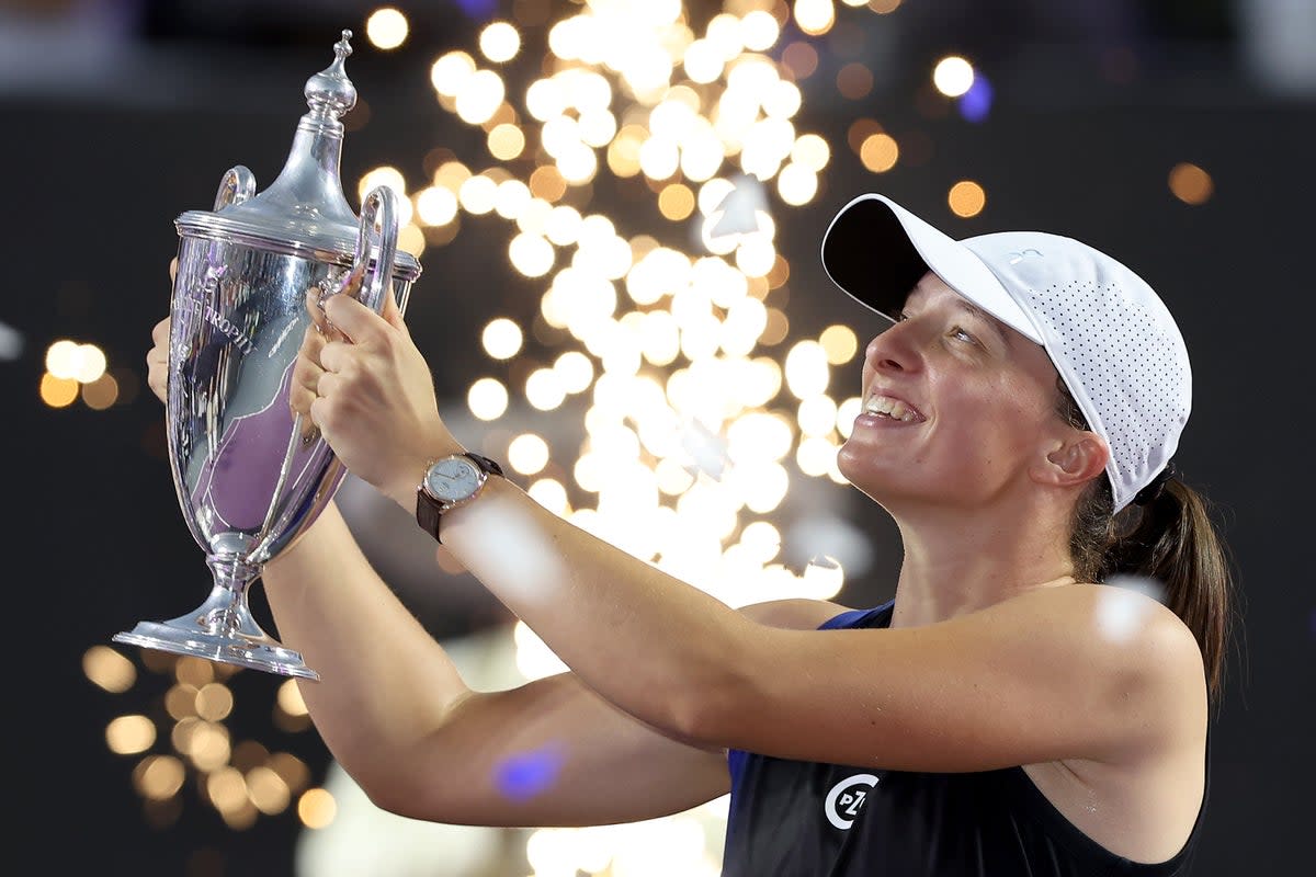Iga Swiatek, the World No 1, won the WTA Finals last season  (Getty Images)