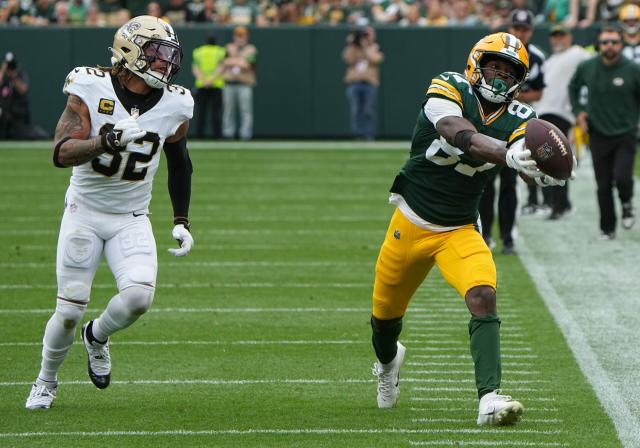 Green Bay Packers wide receiver Malik Heath (18) runs during the