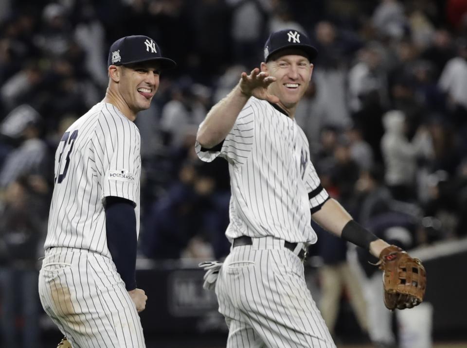 The Yankees should be all smiles after destroying the Red Sox on Twitter. (AP Photo/David J. Phillip)