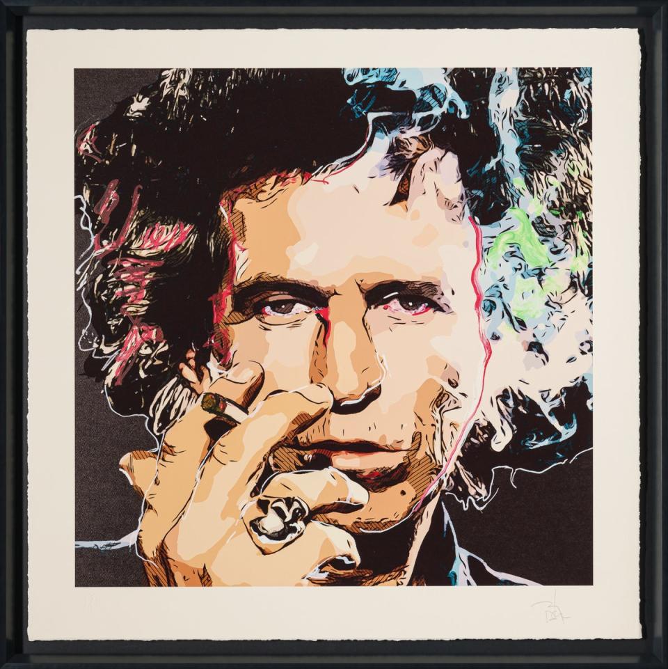 Keith Richards was one of the figures that featured in Depp’s work (Castle Fine Art)