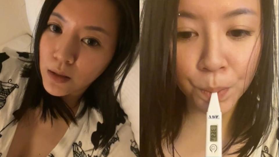 李妍瑾昨（18）日在直播中透露自己目前都為輕症。（圖／翻攝自李妍瑾臉書）