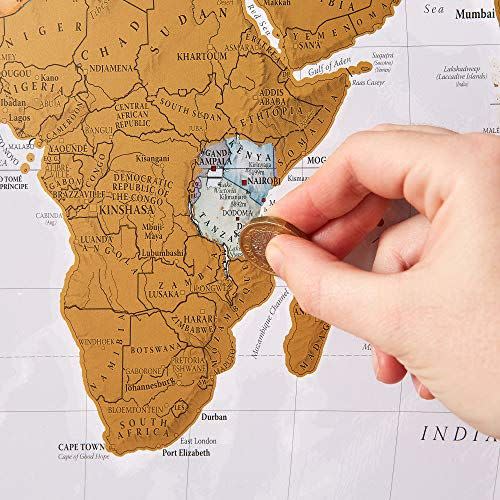 <p><strong>Maps International</strong></p><p>amazon.com</p><p><strong>$24.99</strong></p><p>We love the gorgeous colors and detailing on this world map. It'll make your travels together a whole lot more fun.</p>