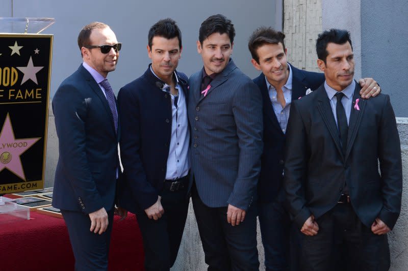 New Kids on the Block attend their Hollywood Walk of Fame ceremony in 2013. File Photo by Jim Ruymen/UPI