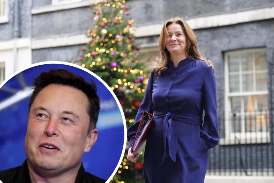 Gillian Keegan with Elon Musk inset <i>(Image: PA)</i>