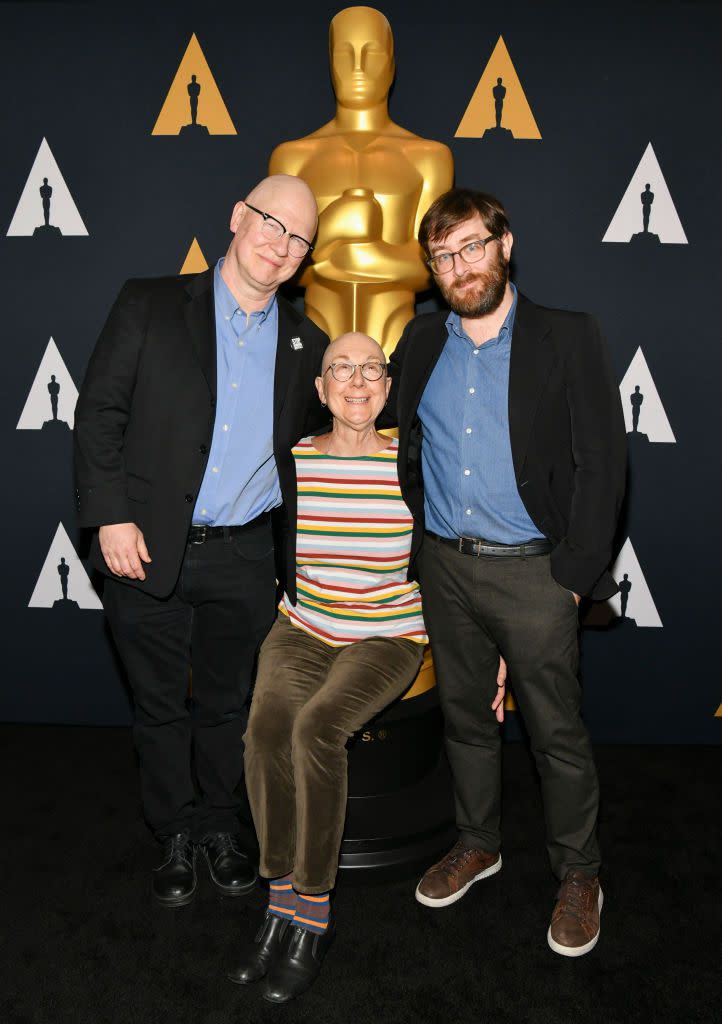 LOS ANGELES, CALIFORNIA - FEBRUARY 04: (L-R) Steven Bognar, Julia Reichert, and Jeff Reichert attend Oscars Week: Documentaries at the Samuel Goldwyn Theater on February 04, 2020 in Beverly Hills, California. (Photo by Rodin Eckenroth/Getty Images)