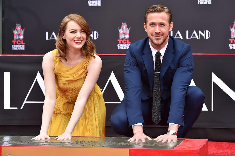 <p>The following day the two stars received the ultimate Hollywood honor — being immortalized in cement in front of the iconic Chinese Theatre. (Photo: Axelle/FilmMagic) </p>